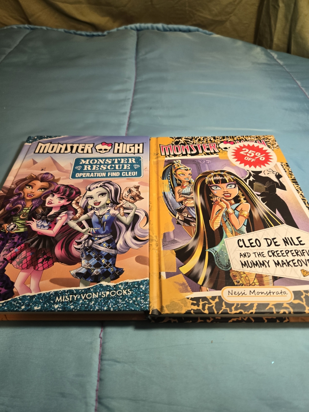 Set of 2 Monster High Diaries Hardcover Books Monster Rescue & Cleo De Nile
